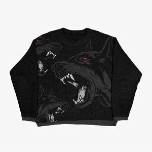 Vintage Y2K Dobermann Dog Sweater Size Medium